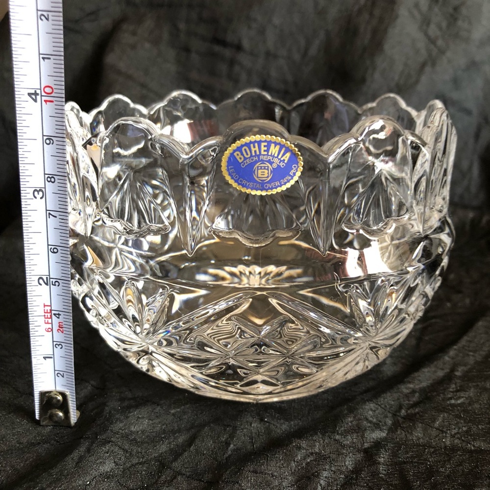 Bohemia Czech Republic Lead Crystal 5” Bowl - Picture 14 of 14